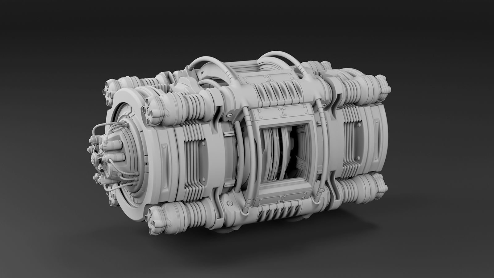 Sci Fi Mega Elements KITBASH - SUBDIVISION READY - pack 2 3D model_9