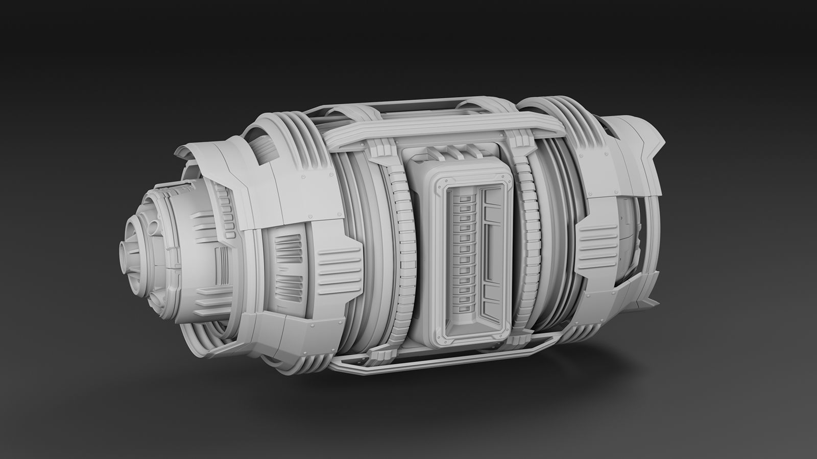 Sci Fi Mega Elements KITBASH - SUBDIVISION READY - pack 2 3D model_17