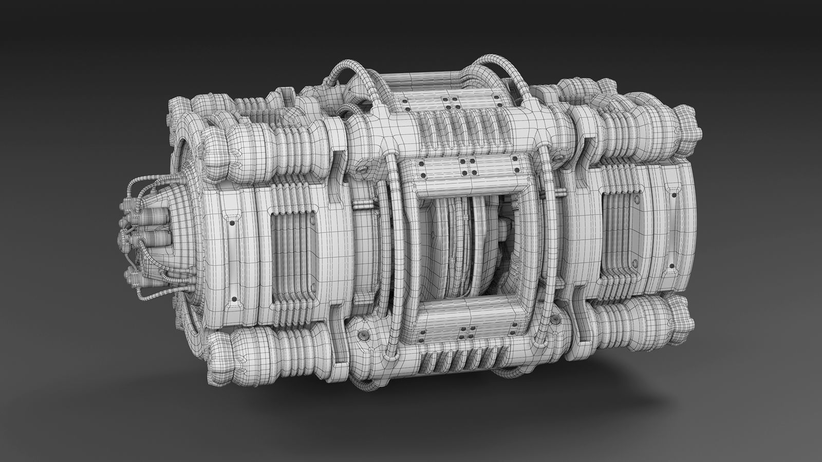 Sci Fi Mega Elements KITBASH - SUBDIVISION READY - pack 2 3D model_10