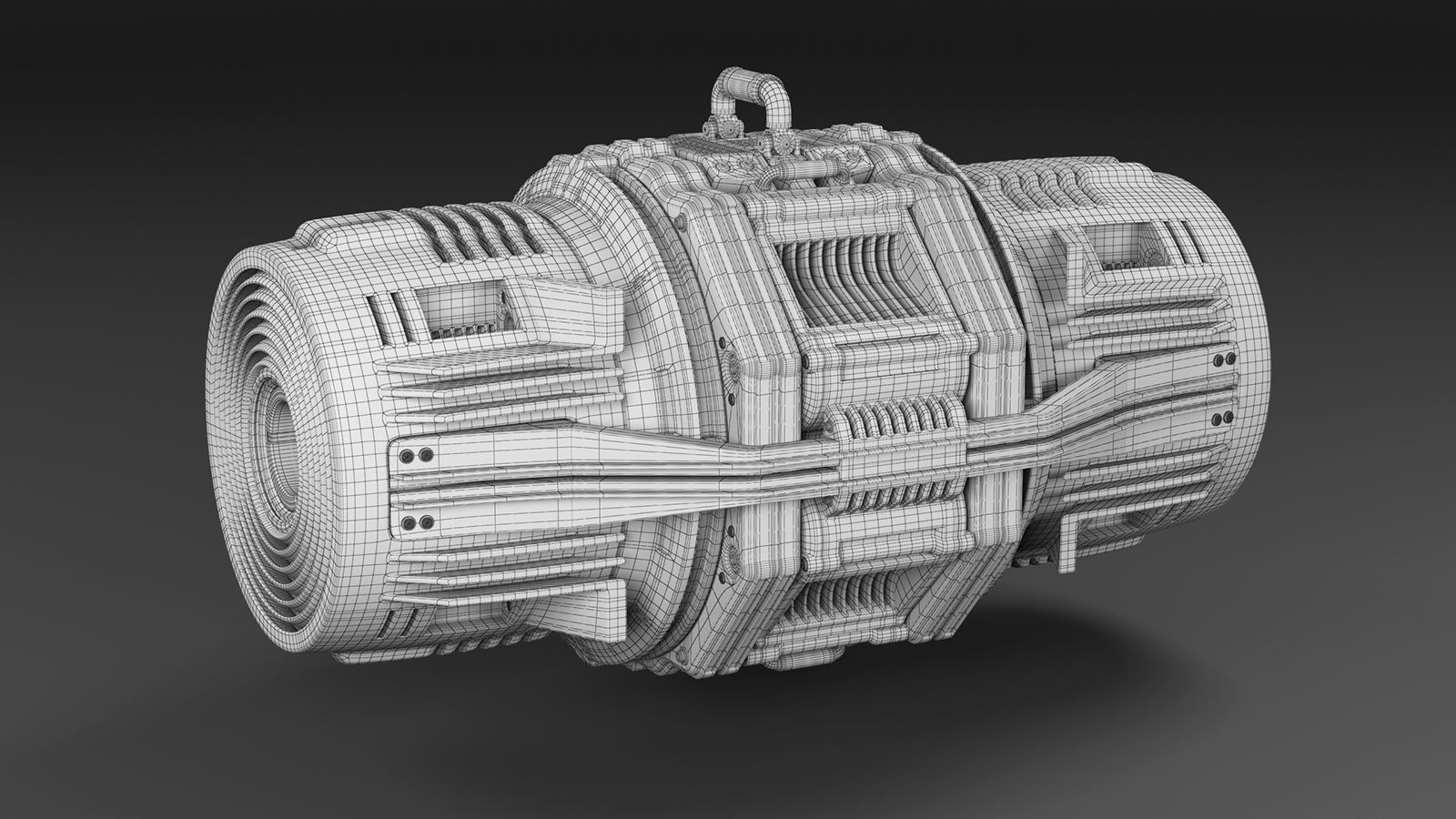 Sci Fi Mega Elements KITBASH - SUBDIVISION READY - pack 2 3D model_12