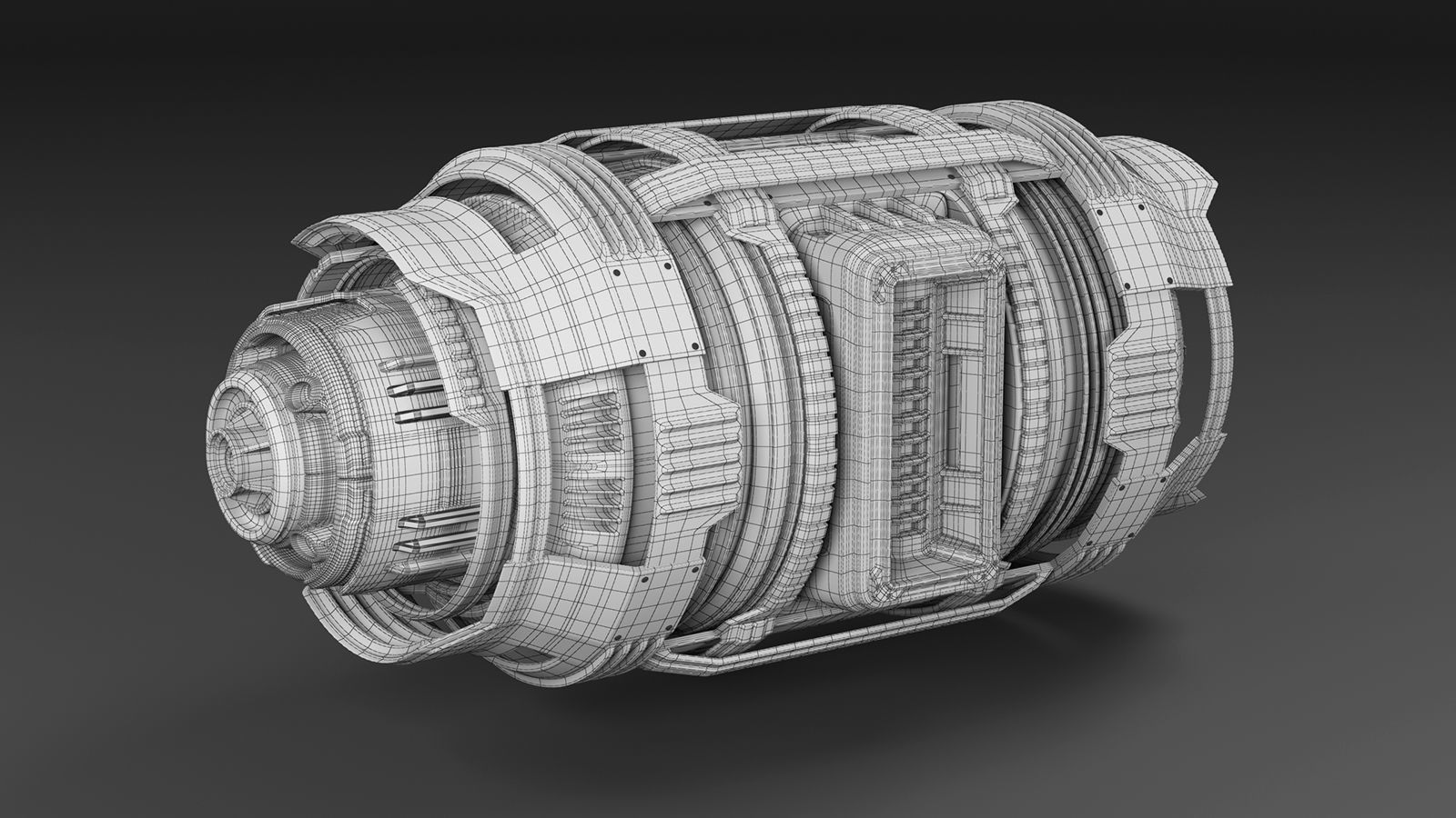 Sci Fi Mega Elements KITBASH - SUBDIVISION READY - pack 2 3D model_16