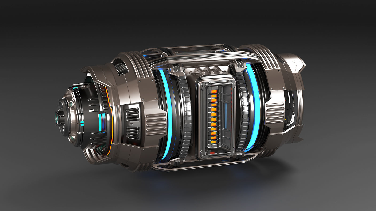 Sci Fi Mega Elements KITBASH - SUBDIVISION READY - pack 2 3D model_14