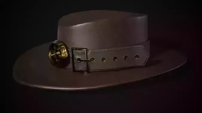 Vintage hat - Game Ready Low-poly 3D model