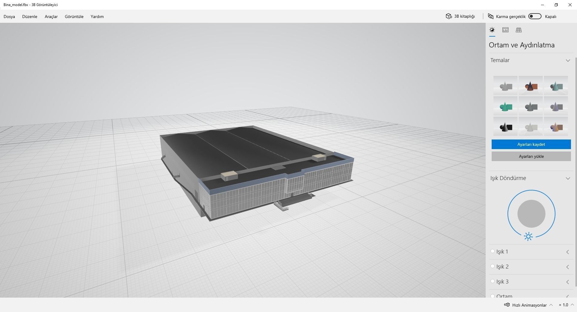 3d office and industrial zone Low-poly 3D model_1