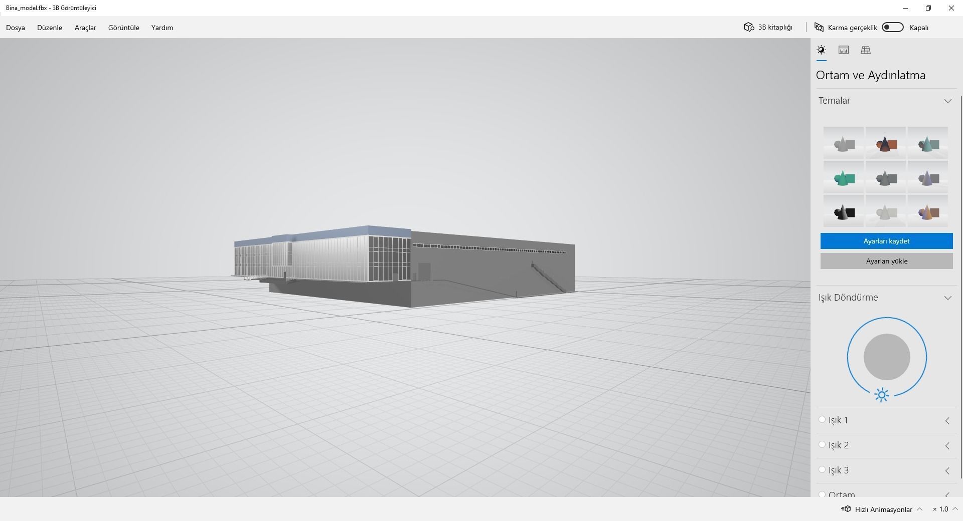 3d office and industrial zone Low-poly 3D model_2