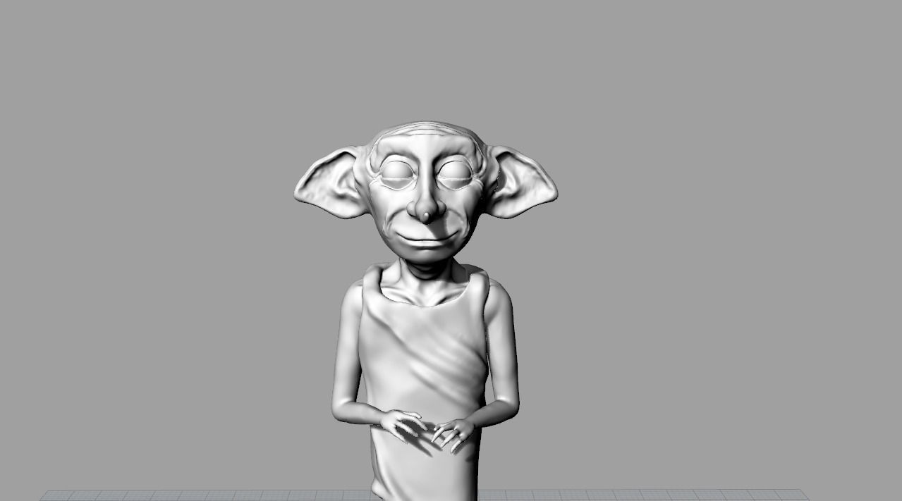 Dobby harry potter statue 3D print model_7