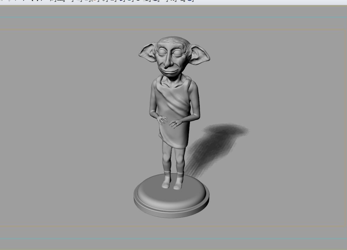 Dobby harry potter statue 3D print model_8