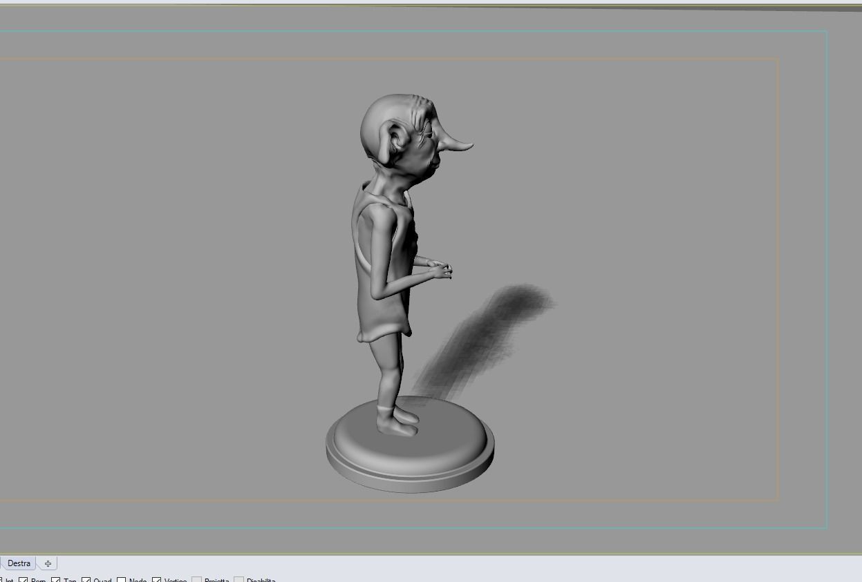 Dobby harry potter statue 3D print model_9