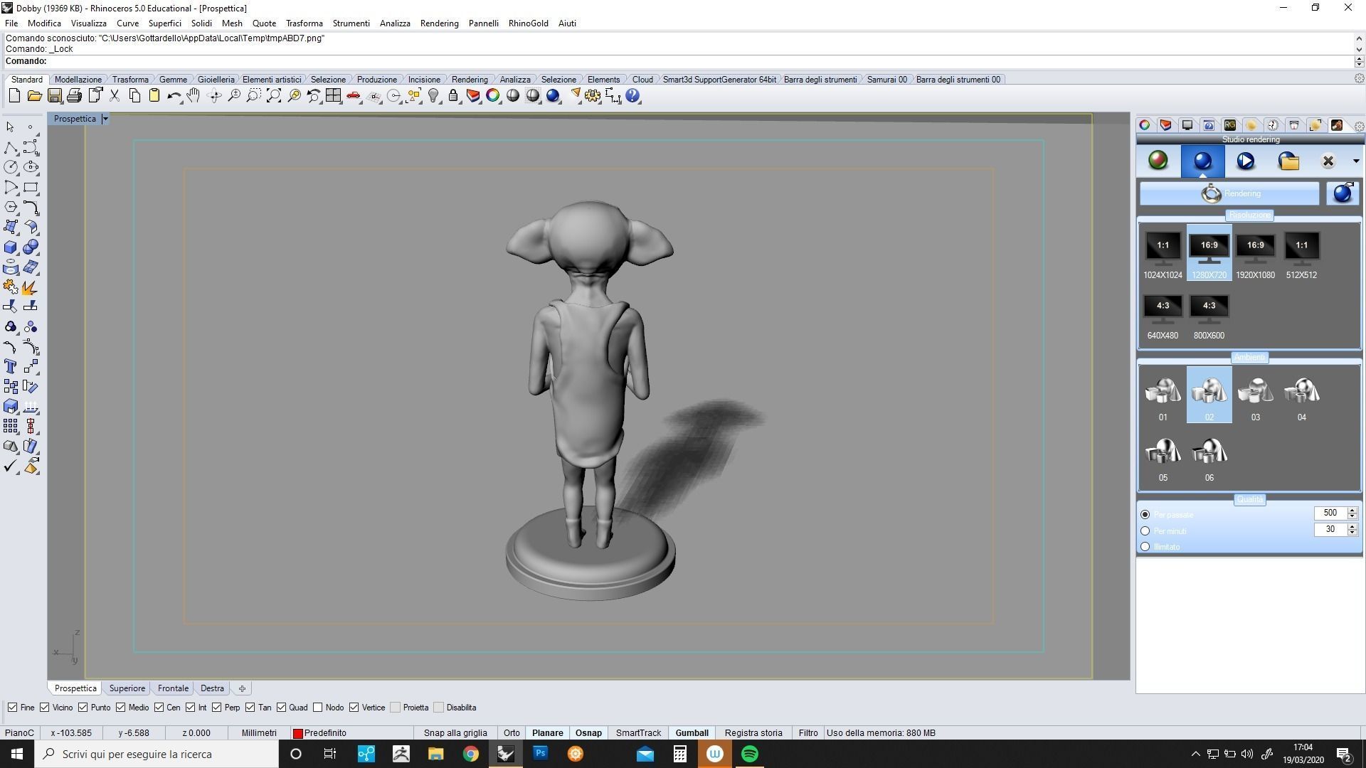 Dobby harry potter statue 3D print model_6