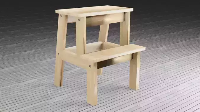 wooden stepstool