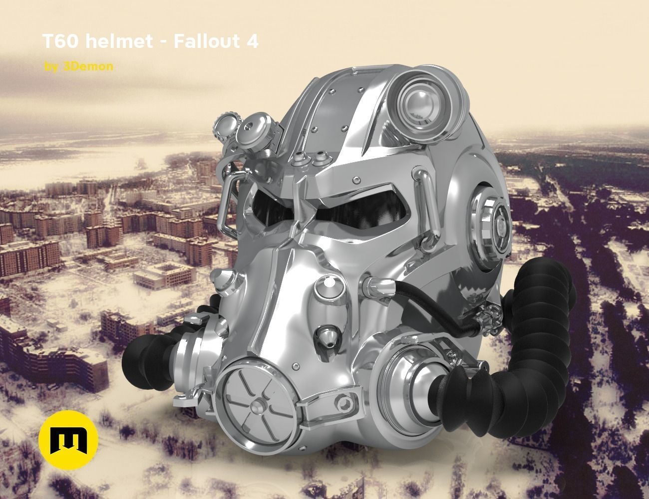 T60 Helmet Fallout 4 3D model 3D printable CGTrader