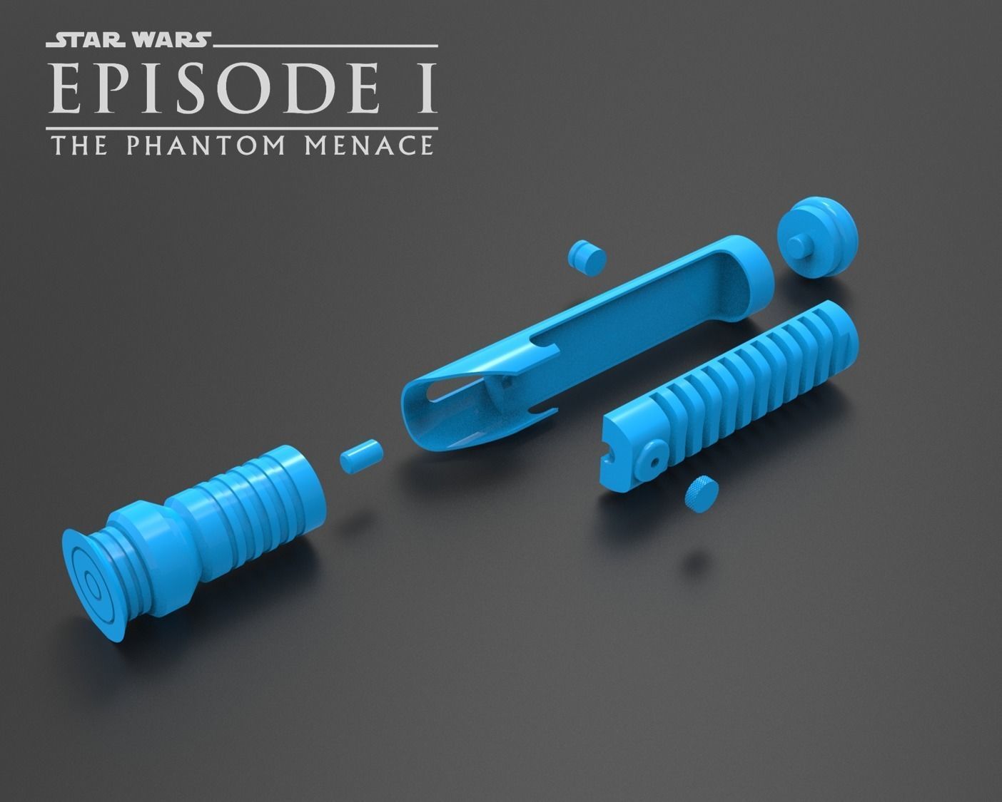 Qui Gon Jinn TPM Lightsaber 3D print model_3