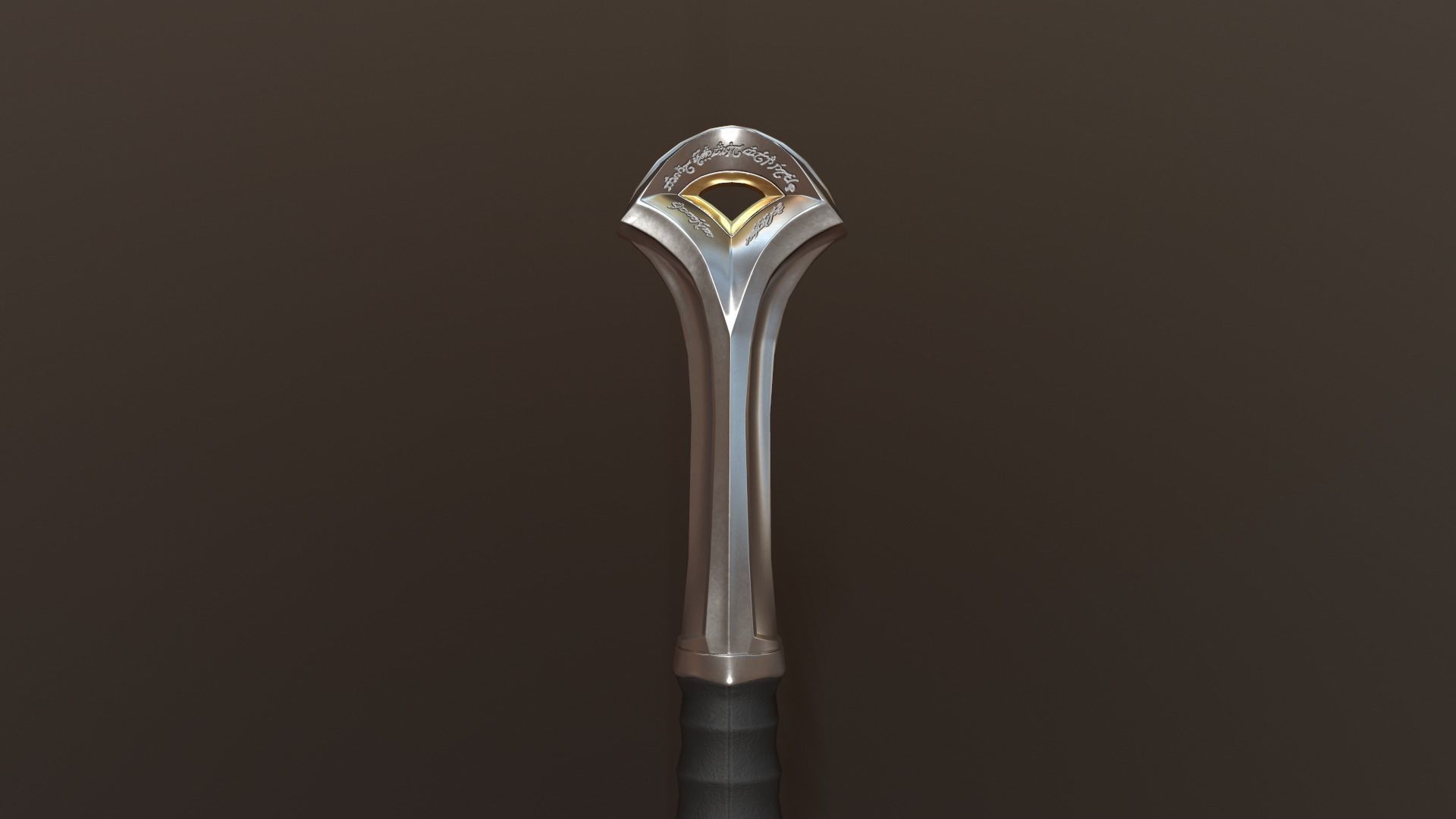 Anduril Long Sword LOTR - PBR Low Poly Model Free low-poly 3D model_5