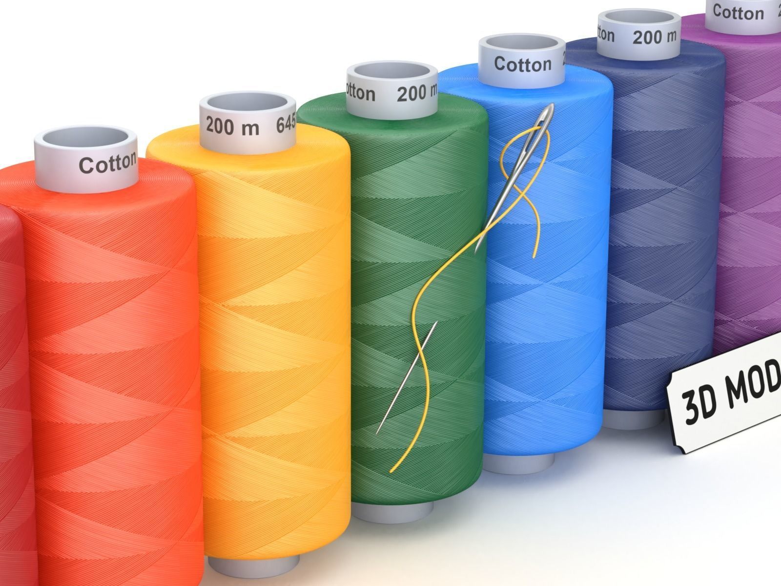 Sewing Thread Set 3D model_3