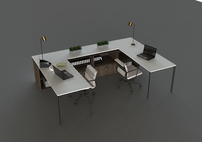 Office table 02 3D model