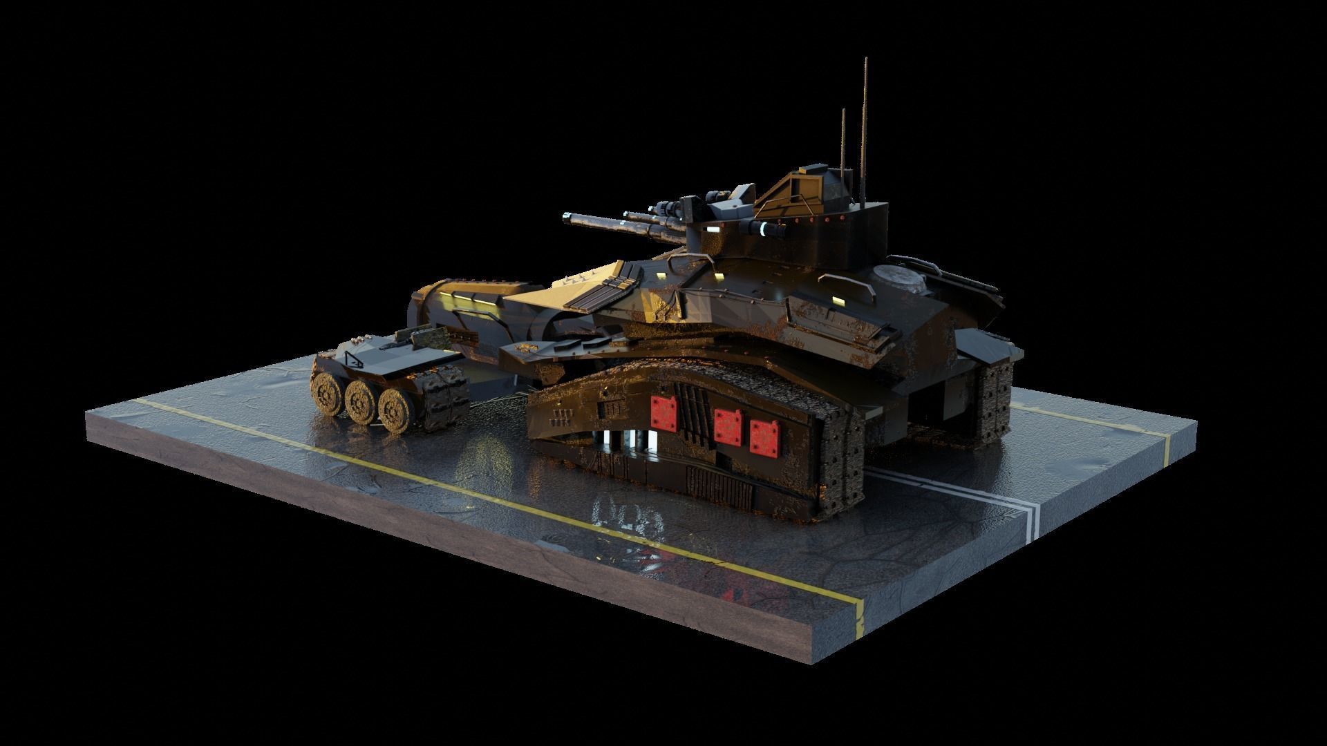 The battle beast Low-poly 3D model_10