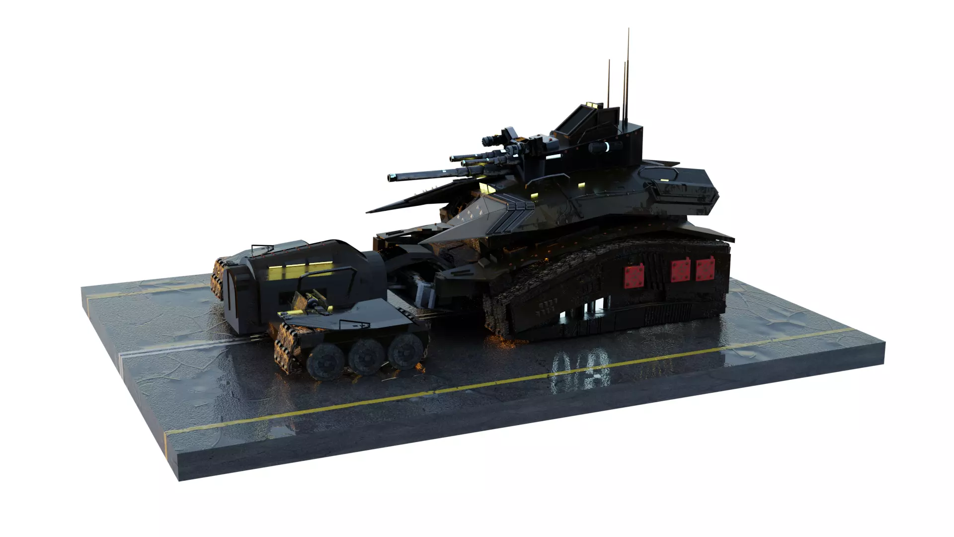 The battle beast Low-poly 3D model_0