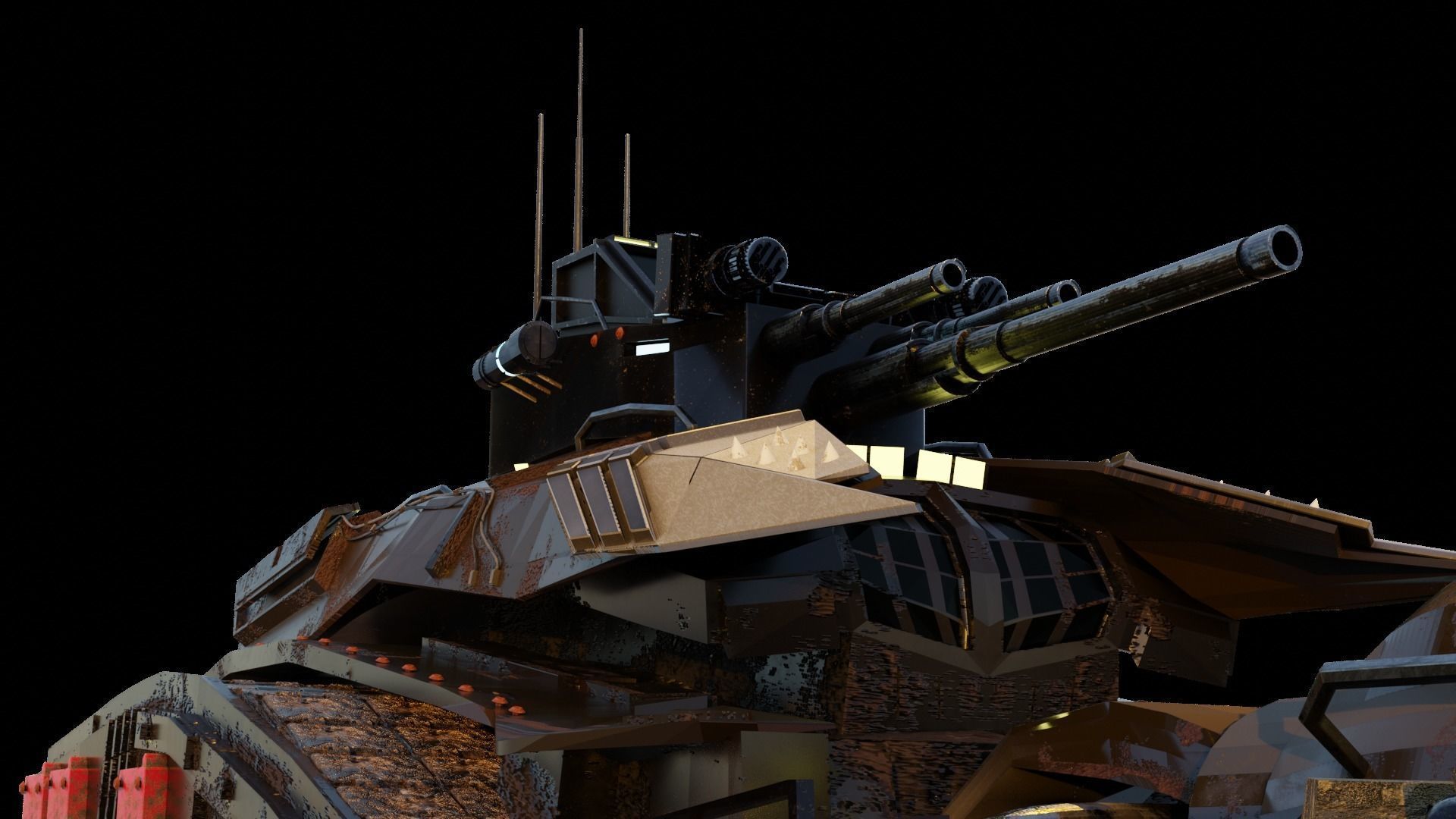 The battle beast Low-poly 3D model_16