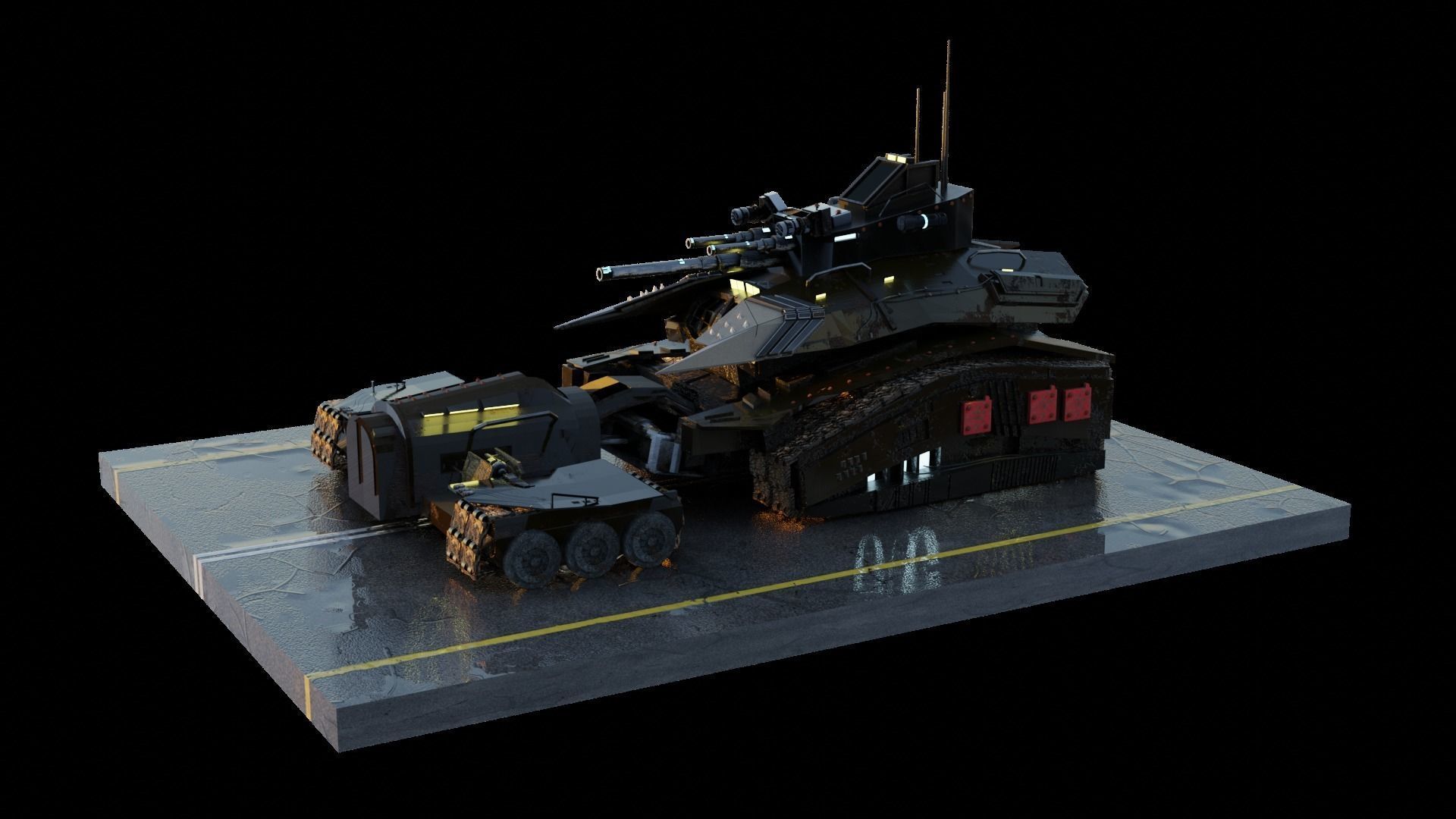 The battle beast Low-poly 3D model_3