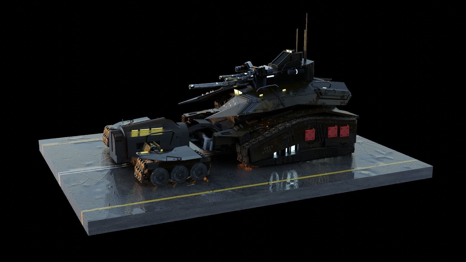 The battle beast Low-poly 3D model_2