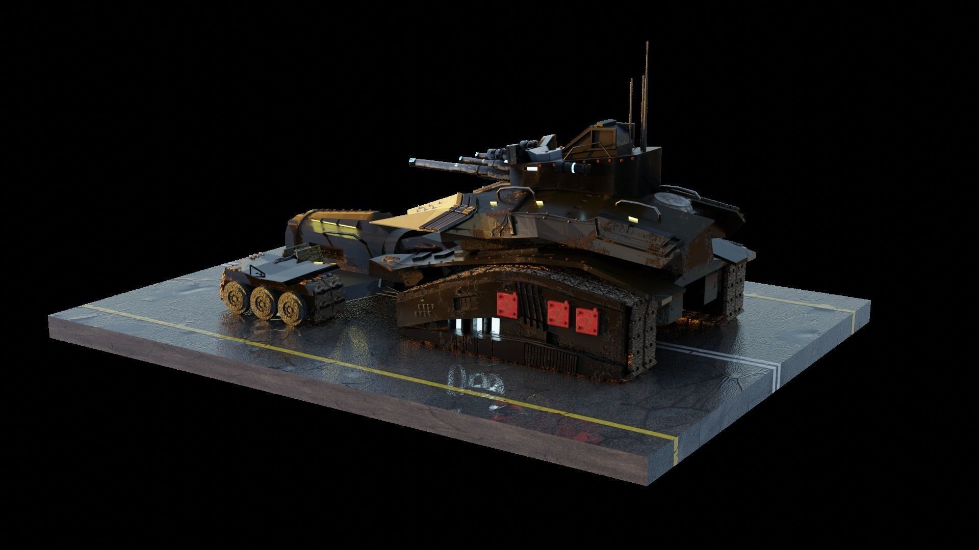 The battle beast Low-poly 3D model_11