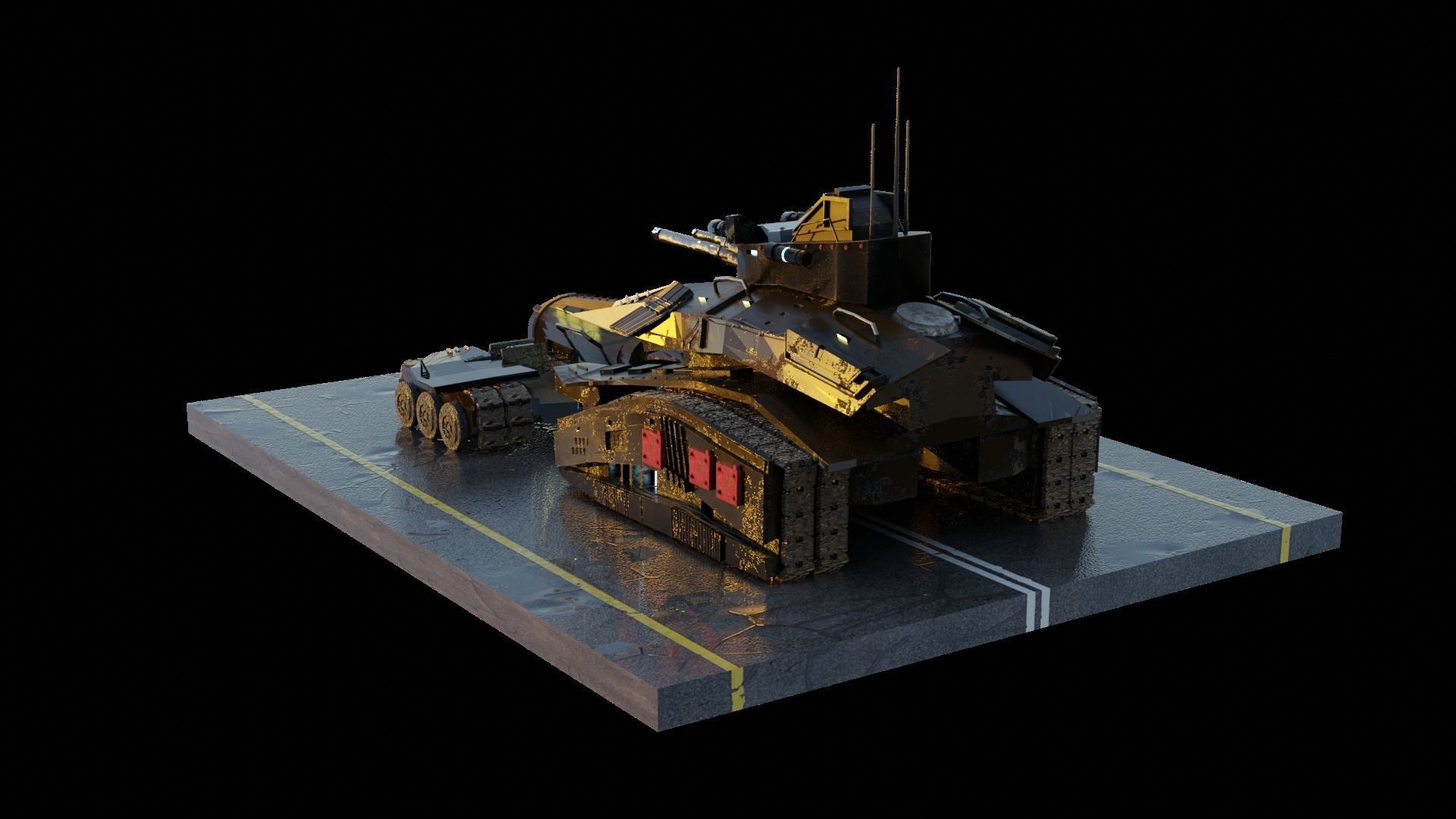 The battle beast Low-poly 3D model_9