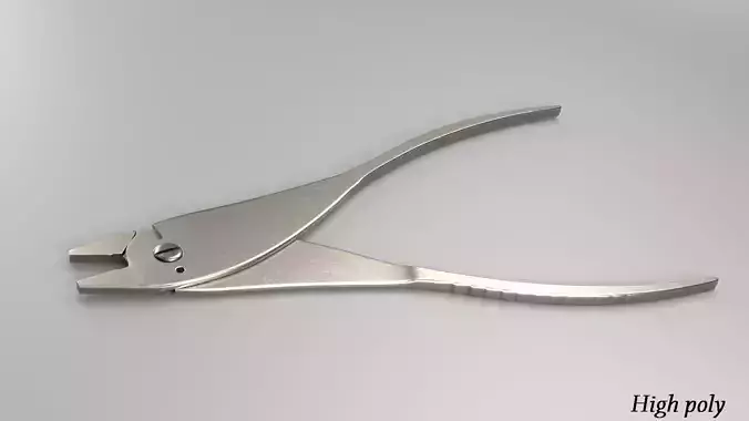 Pinza metal pliers Low-poly 3D model