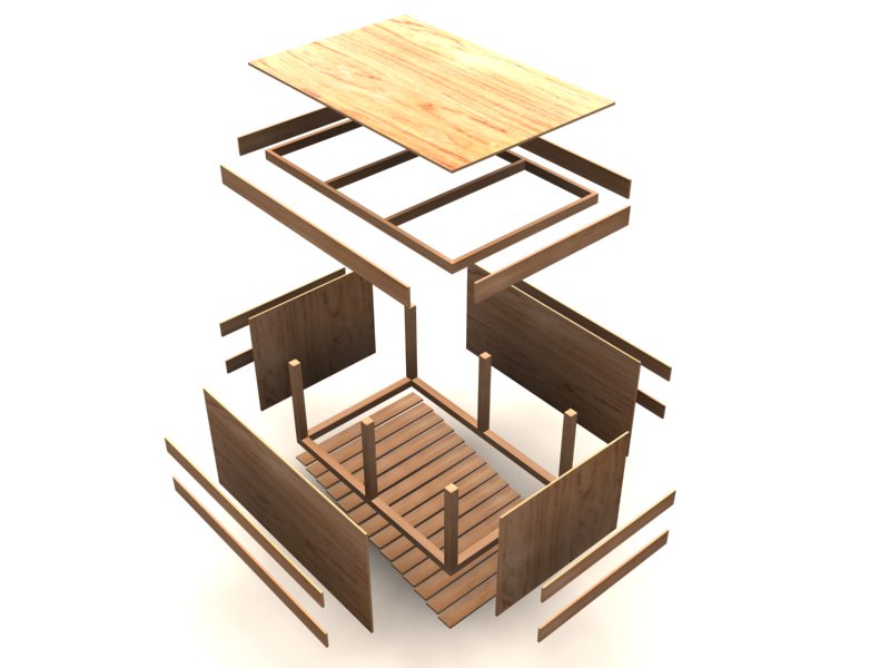 WOOD CASE 3D model_5