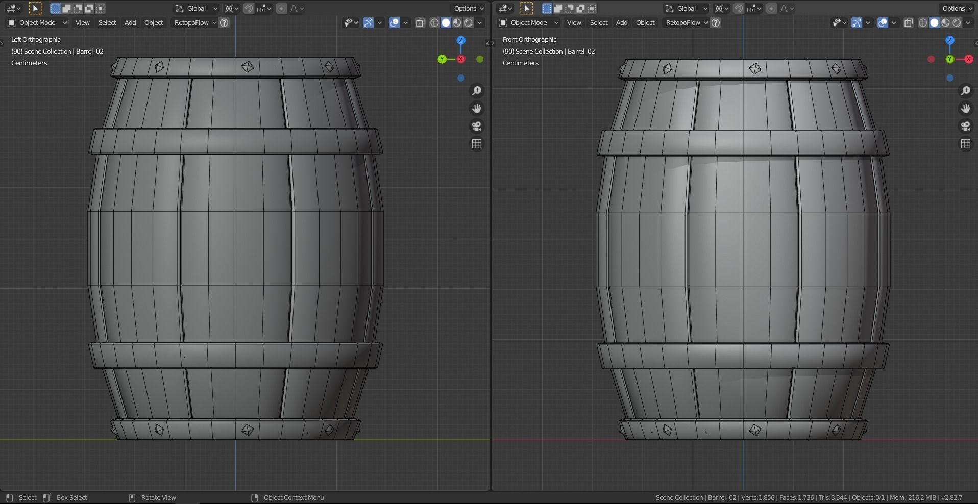 Stylized Wooden Barrels Pack Low-poly 3D model_7