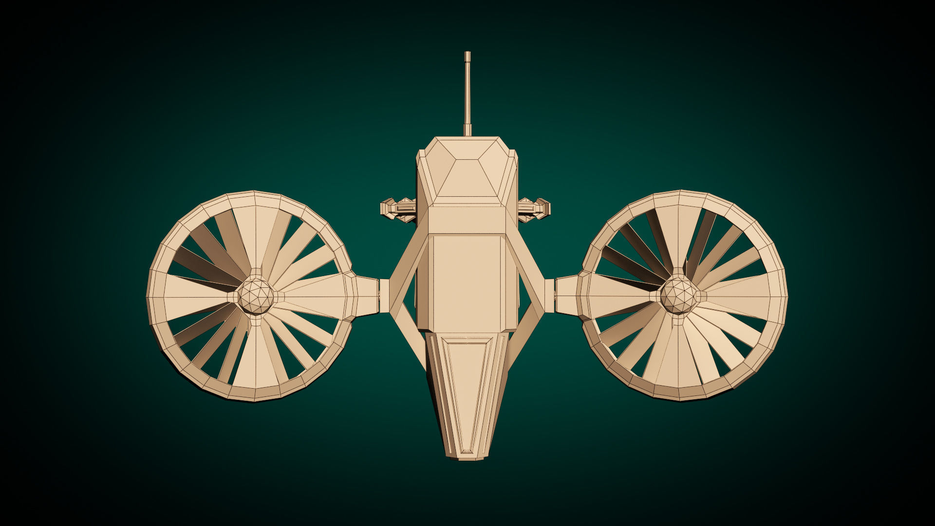 Low Poly Drone 01 Low-poly 3D model_13