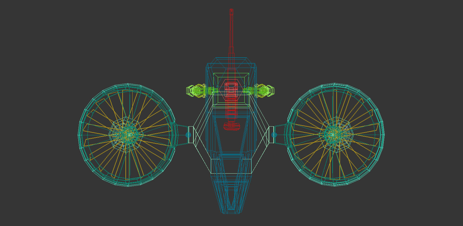 Low Poly Drone 01 Low-poly 3D model_17