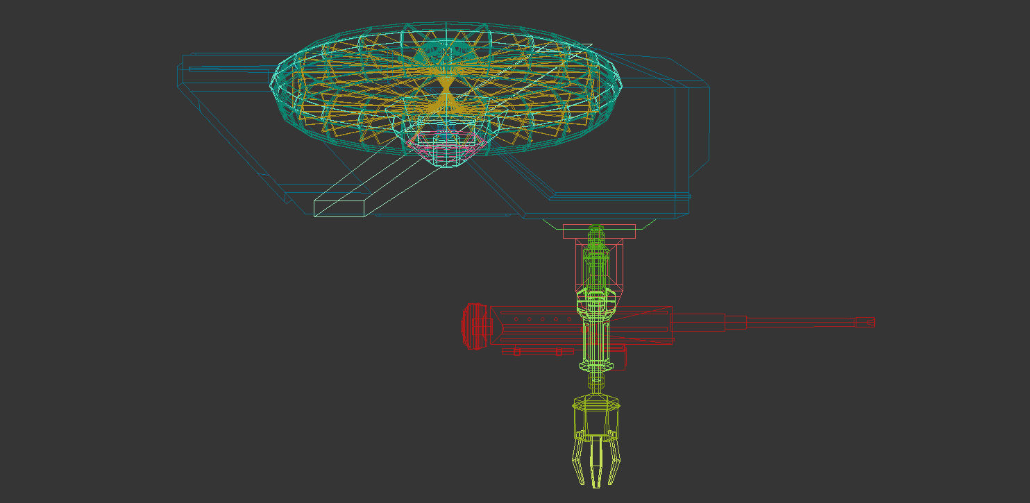Low Poly Drone 01 Low-poly 3D model_16