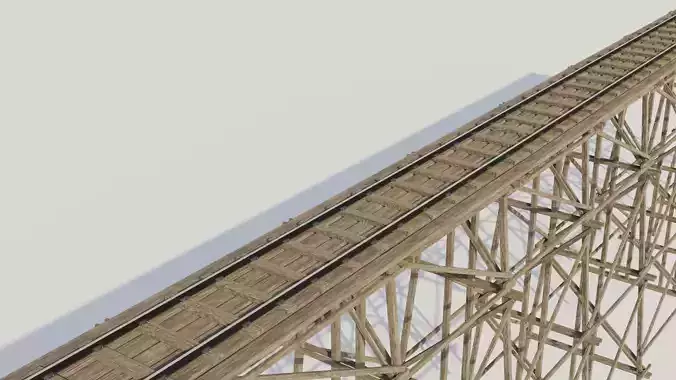 Kit wood trestle and  railway track