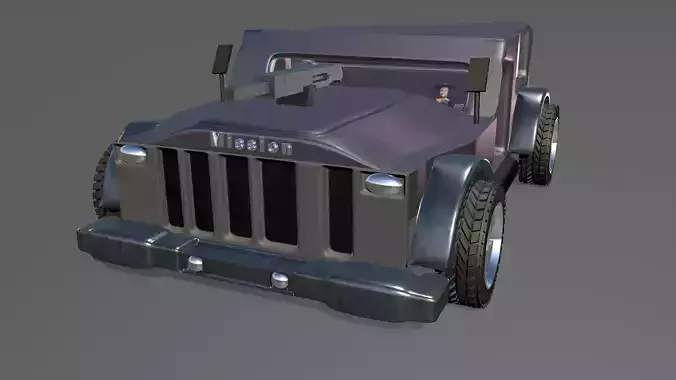 Best Wrangler Jeep 3dgame Low-poly 3D model