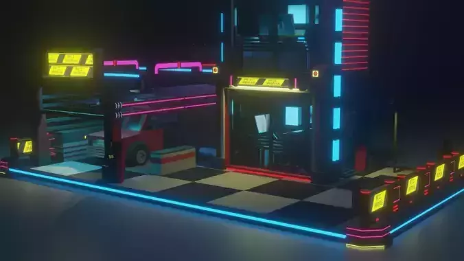 Fire Station Lowpoly