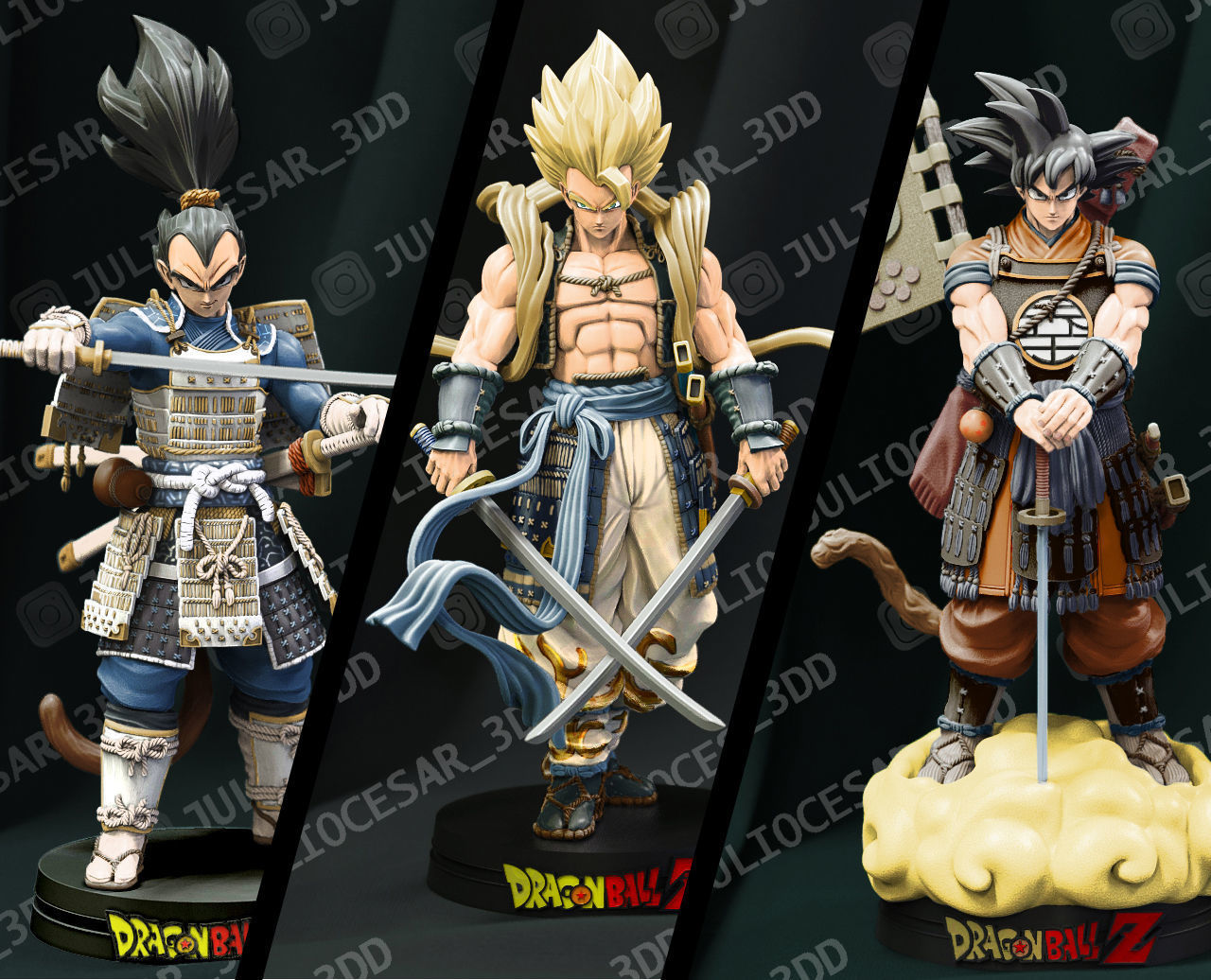 Dragon ball Shogun - Pack 3 heroes 3D print model_0