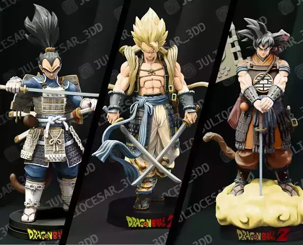 Dragon ball Shogun - Pack 3 heroes 3D print model