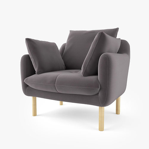 Jardan Andy Sofa and Armchair 3D model 5