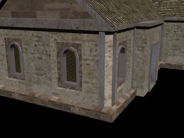 Old city house LOW POLY Low-poly 3D model_5