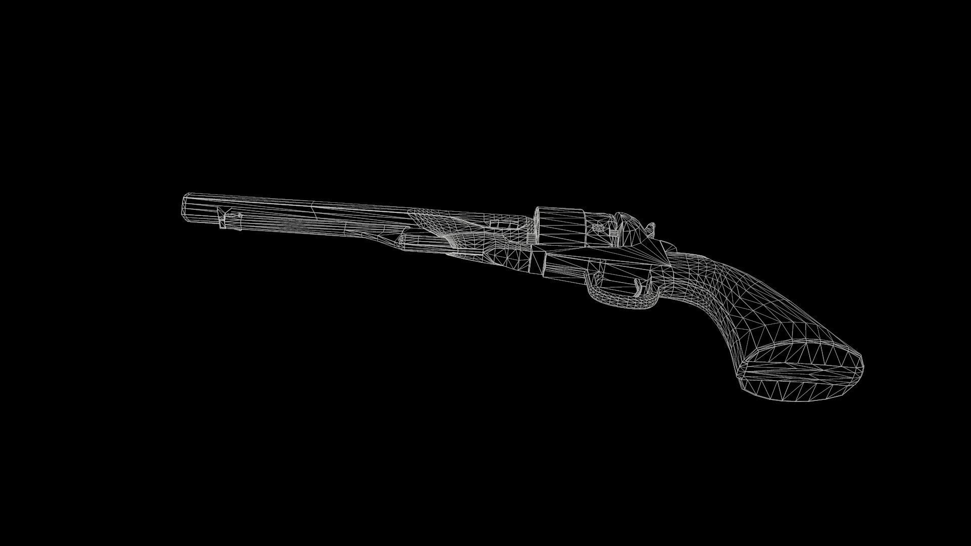 Colt 1860 Army Low Poly - Game Ready Low-poly 3D model_8