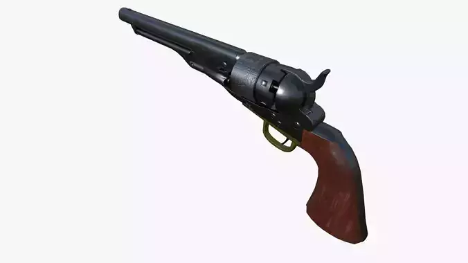 Colt 1860 Army Low Poly - Game Ready Low-poly 3D model