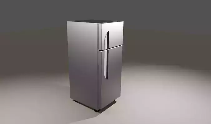 Fridge - Freezer - Refrigerator - Inox - Geladeira Low-poly 3D model