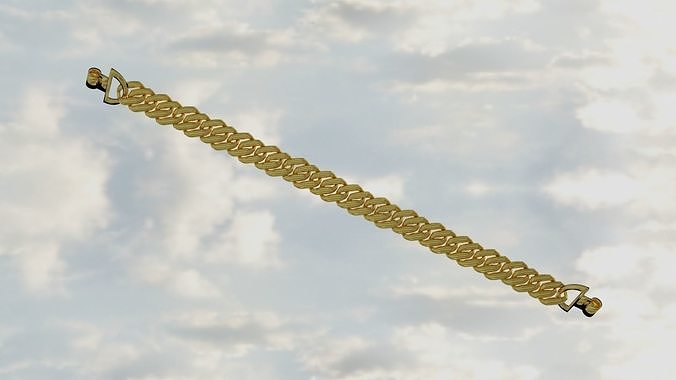 Gold Rope Necklace 3D model
