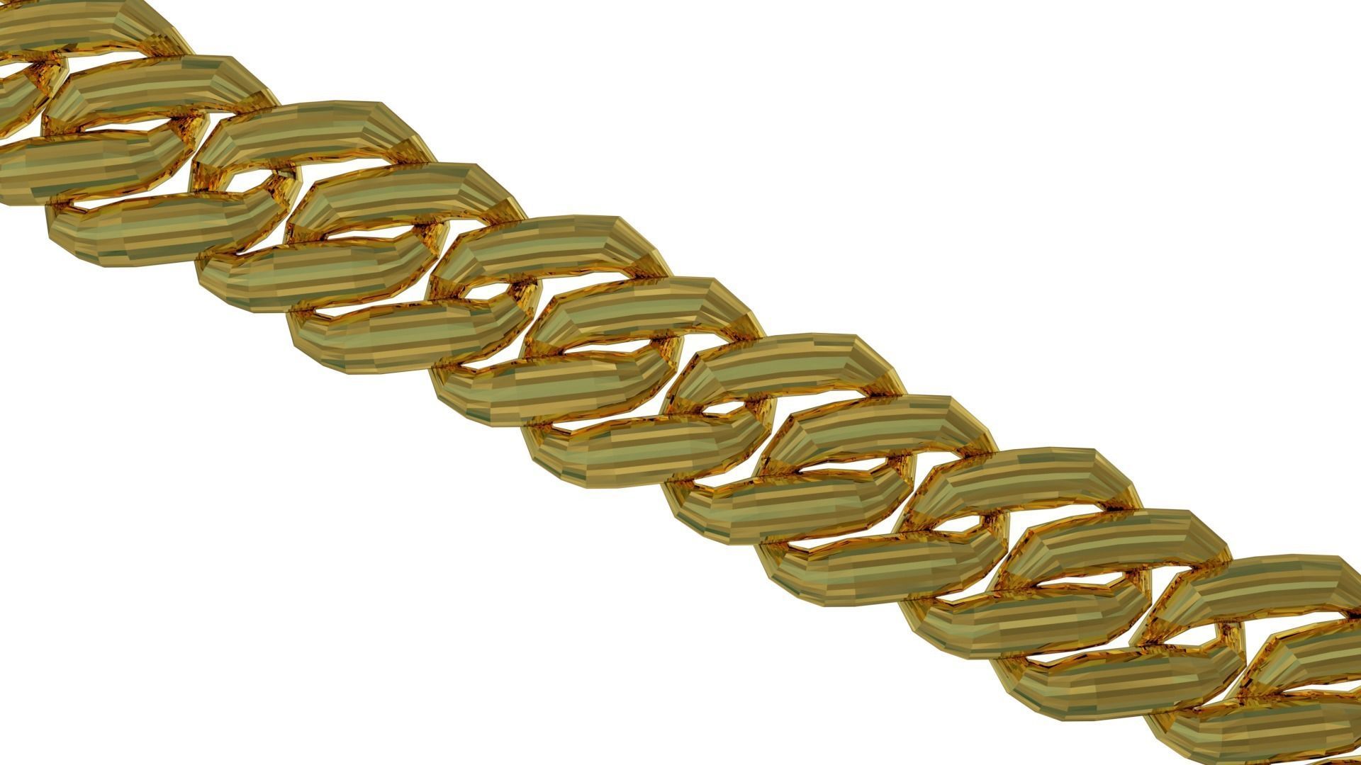 Gold Rope Necklace 3D model_3