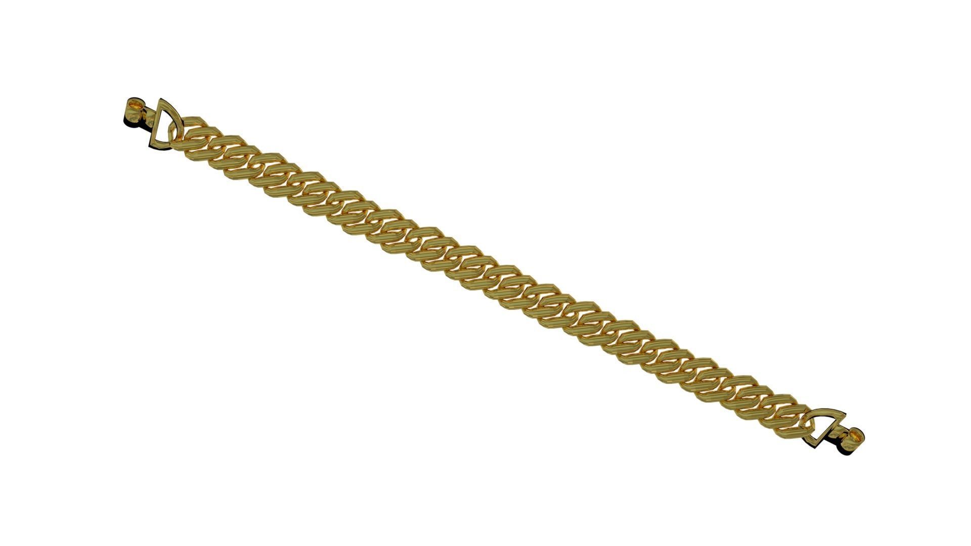 Gold Rope Necklace 3D model_1