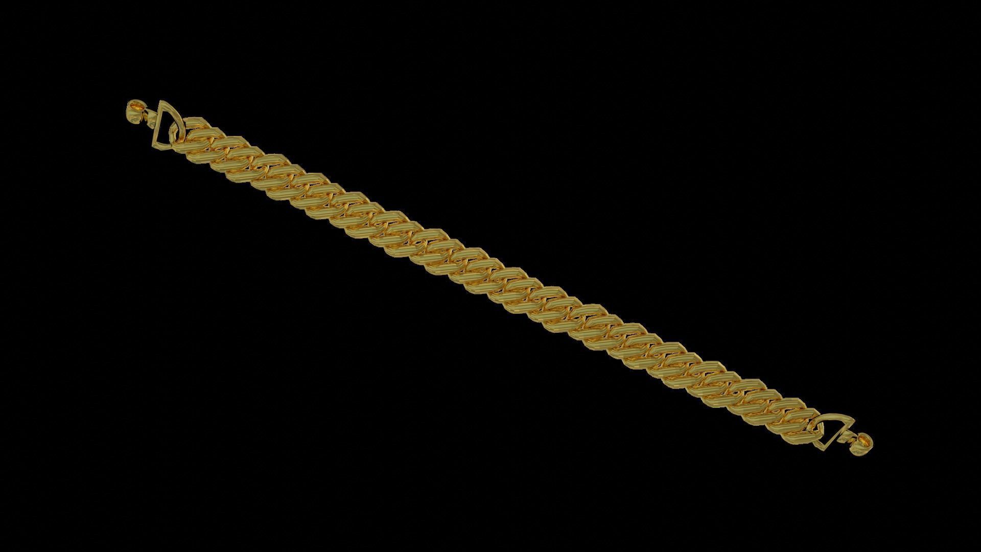 Gold Rope Necklace 3D model_5
