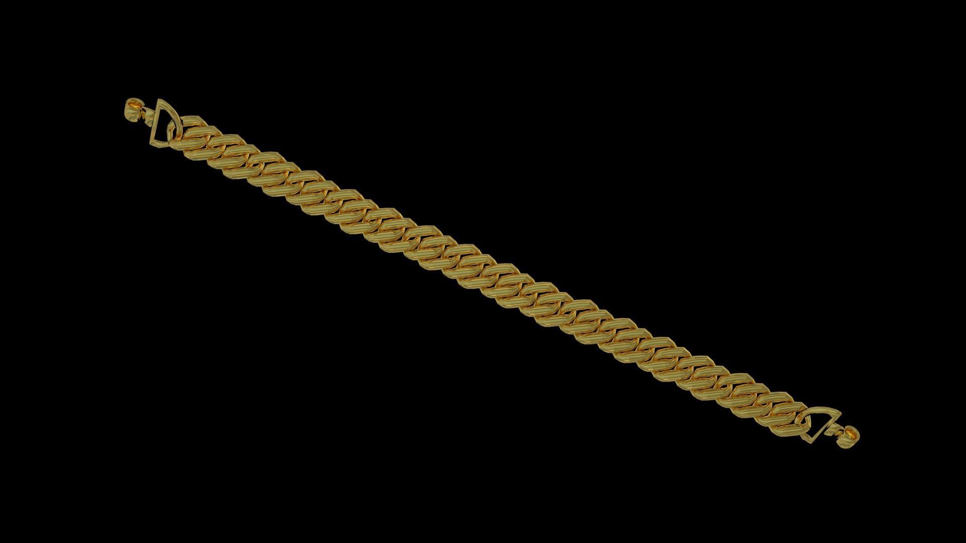 Gold Rope Necklace 3D model_4