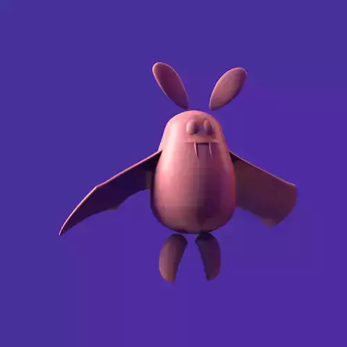 Cute Cartoon Bat Animated