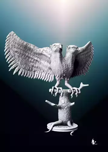 double headed falcon bird