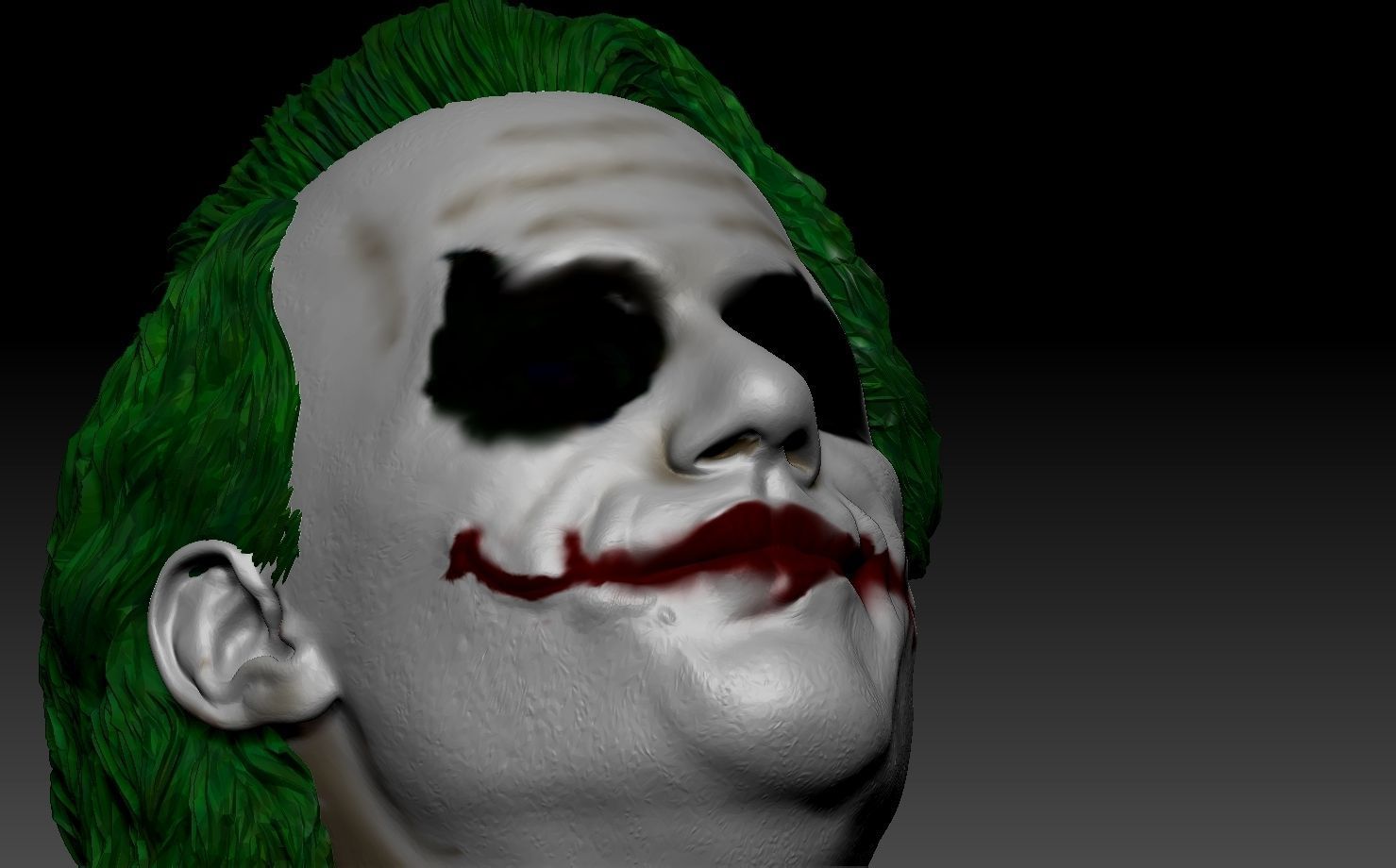Joker Heath Ledger head 3D print model_2